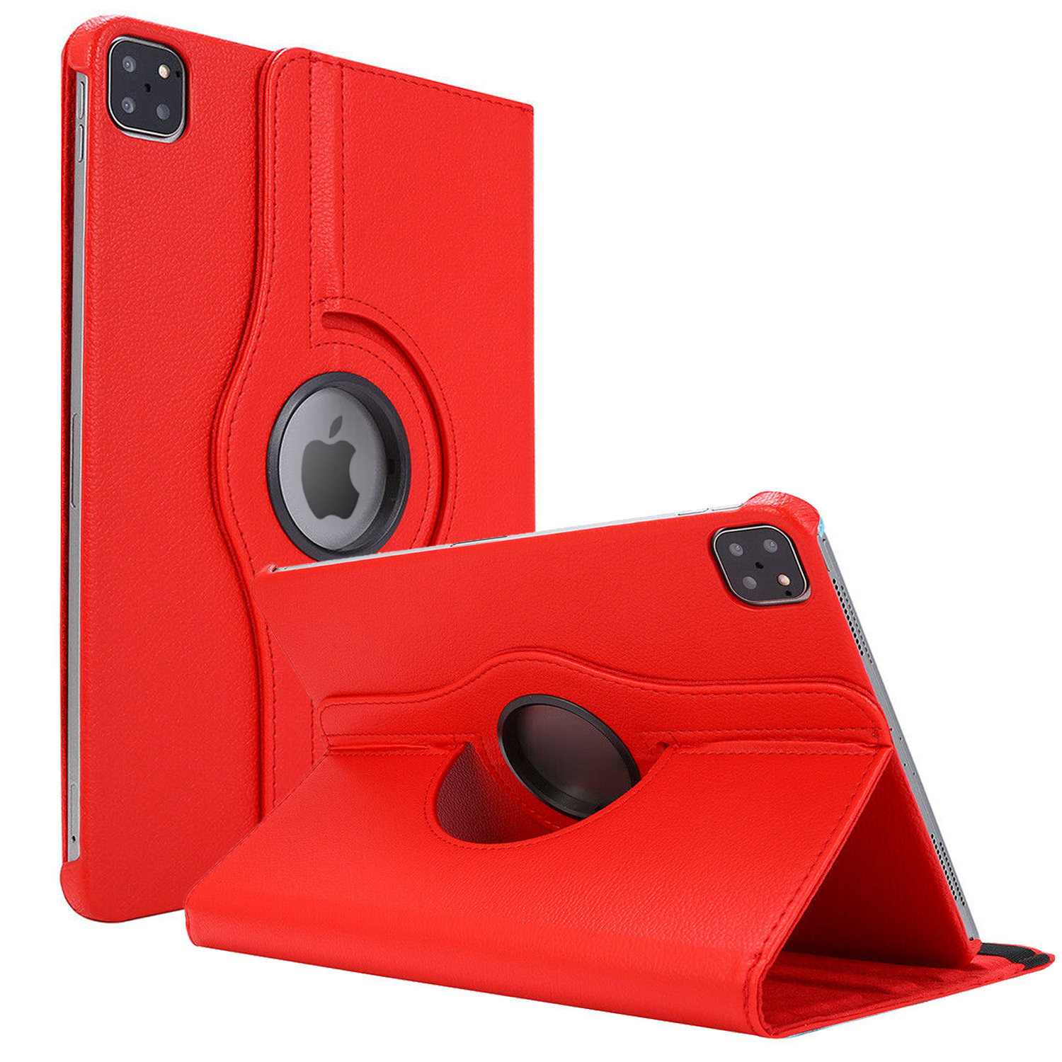 Apple iPad Pro 11 2020 2 Nesil Kılıf CaseUp 360 Rotating Stand Kırmızı